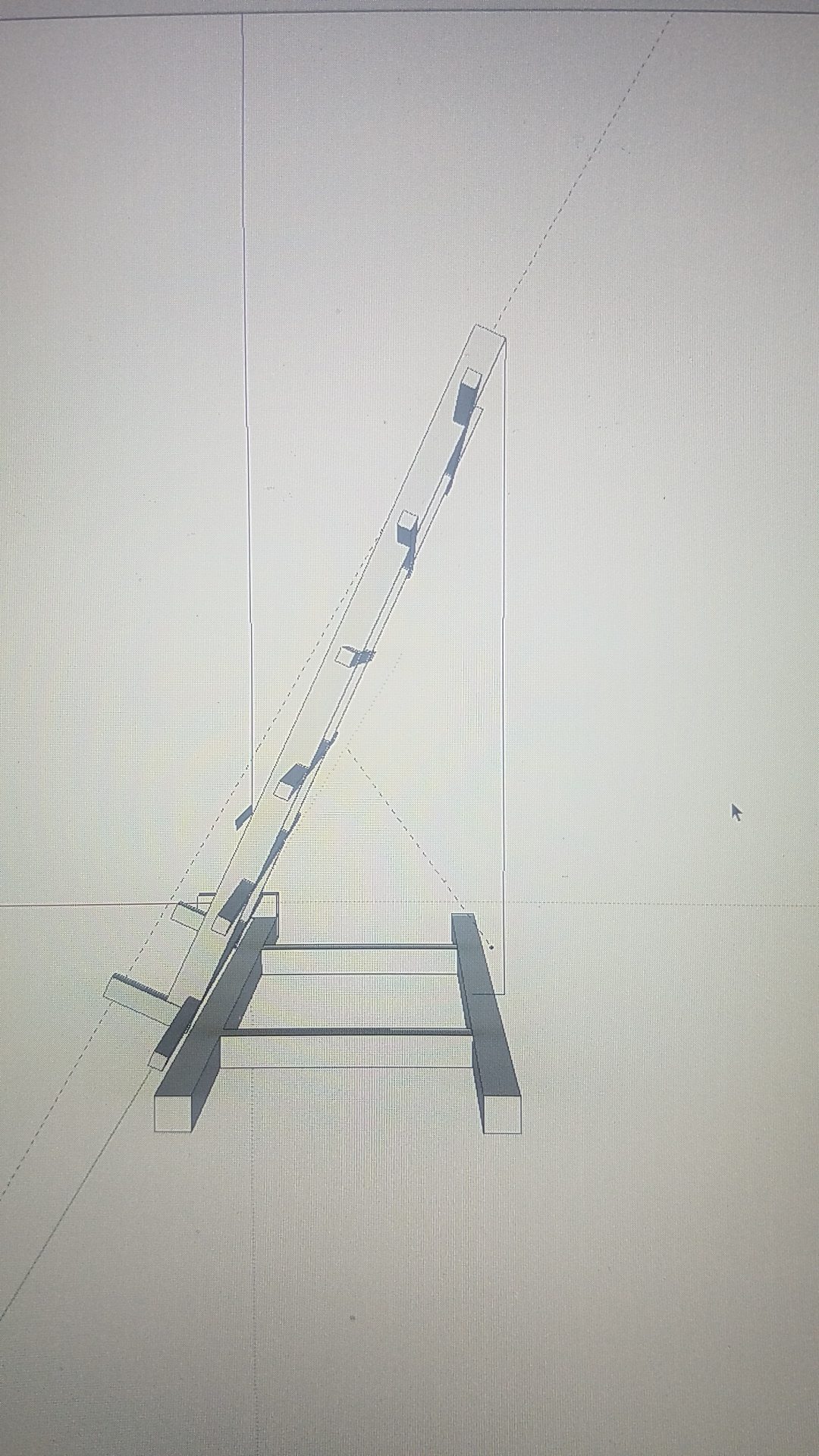 The preliminary AutoCAD design for a customized steel cart.