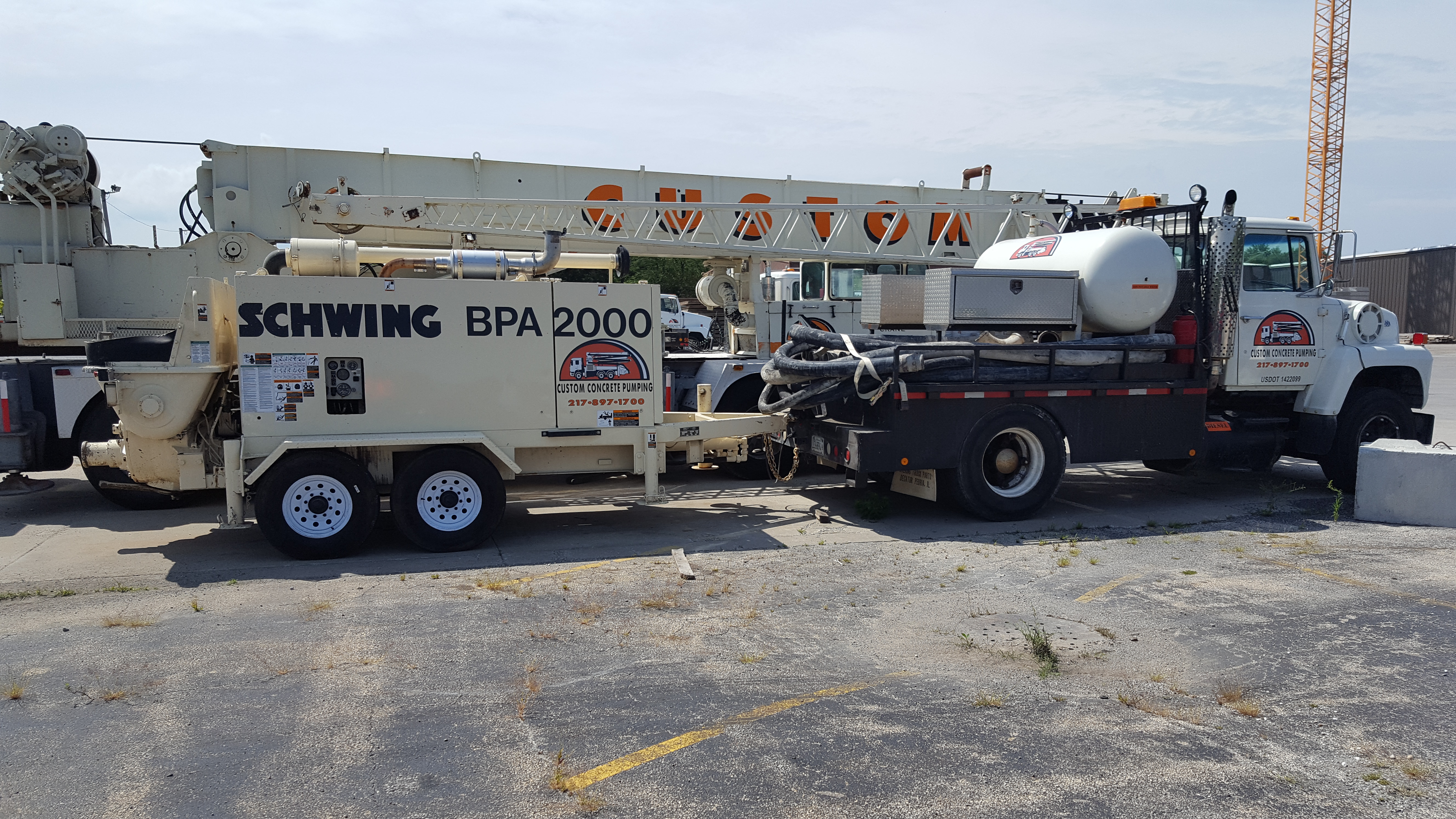 Our trailer pump is a convenient option for pumping concrete.
