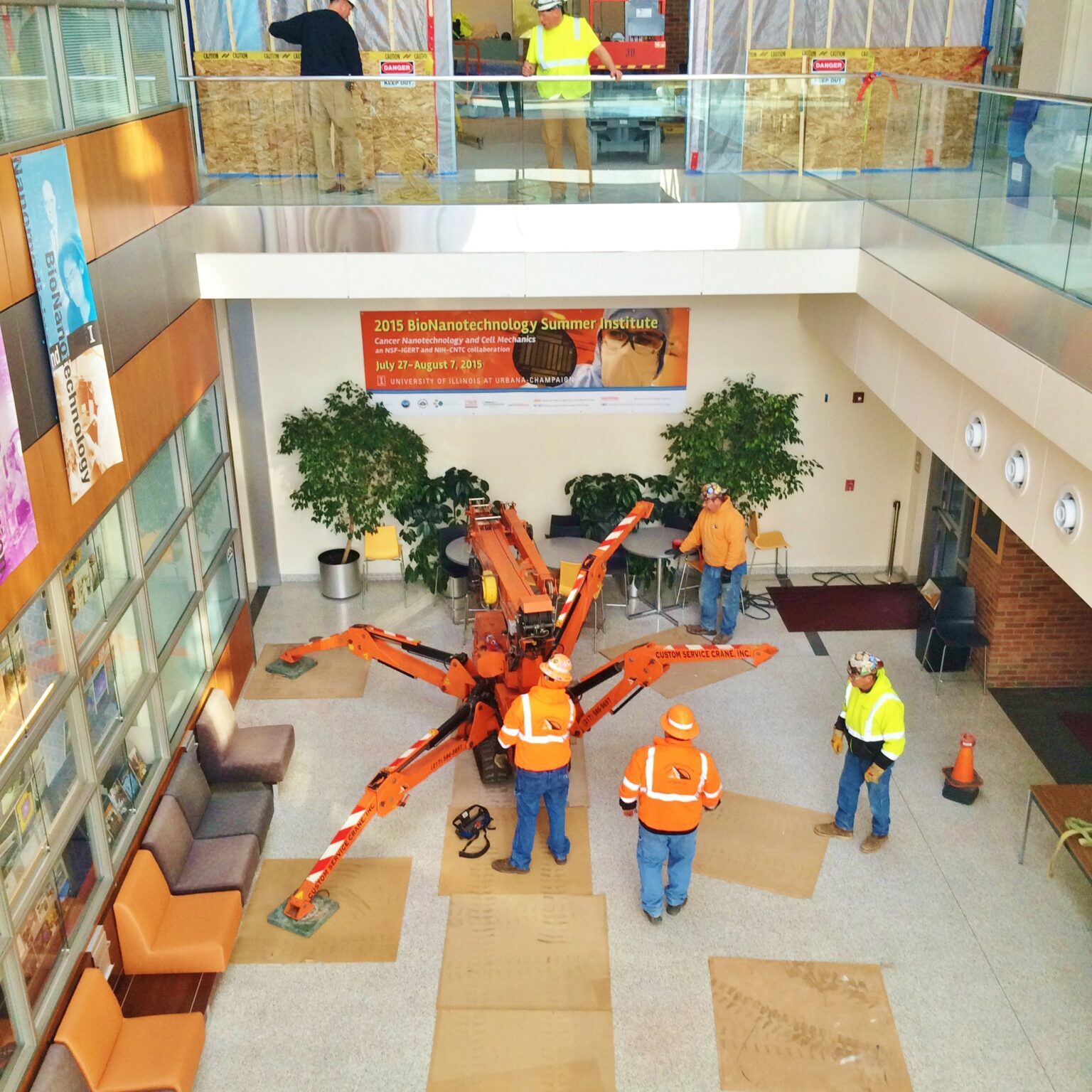 IMG_5153 Jekko mini crane is unfolding to assist with a second story job.